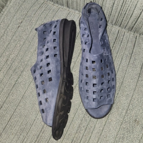 Arche Drick Navy Nubuck Shoes - Picture 3 of 10